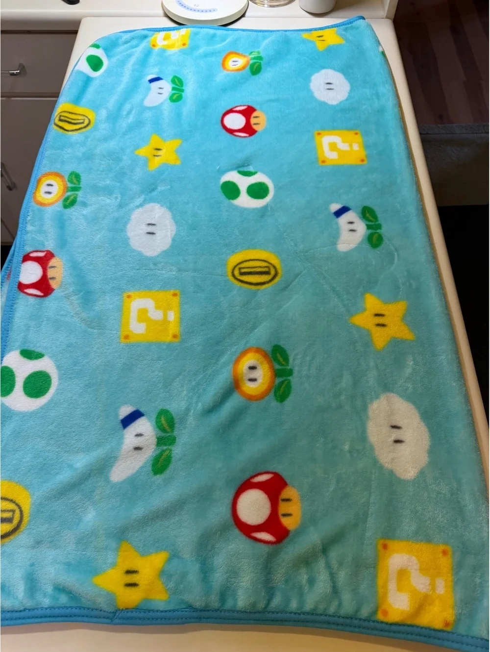 Super Mario Themed Plush Throw Blanket